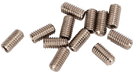 Vis de Pont de Guitare, Filetage Propre, Jeu de Vis de Pont de Guitare électrique, Antirouille, sans Bavure, Facile à Transporter, 12 Pièces pour l'entretien (Argent)