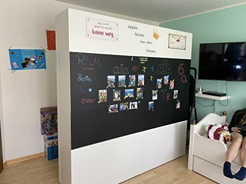 Magnet-Tafel-Folie Farbe: schwarz | 40 Größen | Preis-Leistung Top beschreibbar, abwischbar, magnetisch | Kreide Tafel Magnet Folie (100x100cm)