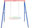COSTWAY Estructura de Metal Resistente para Columpio, Estructura en A Extra Grande en Acero Resistente para Columpio con Palos y 2 Maneras de Colgarla, Aguanta hasta 250 kg (Estructura 1 Rojo)