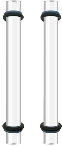 2Pcs Polymer Clay Roller Tools, Acrylic Clay Rolling Pin with Thickness Rings Kit, Air Dry Clay Tools Fondant Adjustable Clear Slab Roller Supplies Set