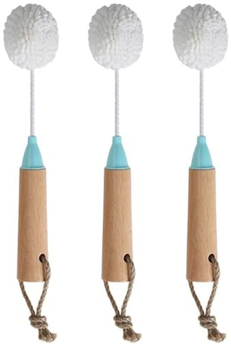 Baokuan Soft Sponge Cleaning Brush 3pcs Feeding Bottle Scrubber Cleaning Brushes for Wine Champagne Glasses Beer Steins Cleaning Tool