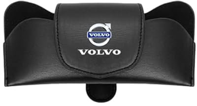 FOKAI Portaocchiali in Pelle Universale, per Volvo XC40 Porta Occhiali da Sole Visiera Parasole Auto,A
