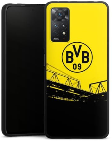 DeinDesign Premium Silikon Hülle kompatibel mit Xiaomi Redmi Note 11 Pro 5G Handyhülle schwarz Case Borussia Dortmund BVB Fanartikel