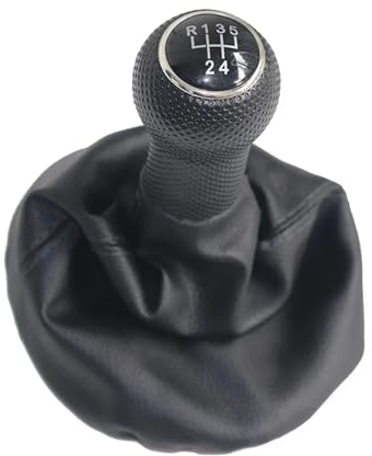 Schaltsack Schaltmanschette Für VW Für Polo 6N Für Golf 3 Für Vento 4 Für Caddy Für Lupo 6X1 12MM Auto Shift Schaltknauf Hebel Gaitor Boot Abdeckung Schaltkopf (Farbe : Schwarz)