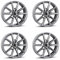 4x Borbet Felgen Alufelgen LX18 8x18 ET40 5x112 grey glossy kompatibel mit Skoda Karoq Scout Karoq Kodiaq Octavia Superb Superb Scout Yeti