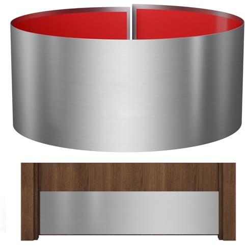 Sanbege Placa de acero inoxidable para puerta de 8 x 34 pulgadas, placa autoadhesiva para puertas interiores o exteriores de 36 pulgadas (níquel cepillado)