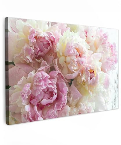 MuchoWow© Impression sur Toile Photo Peinture 60x40 cm Tableau Decoration Murale Chambre Salon Maison Deco Cuisine Vintage - Fleurs - Roses - Nature
