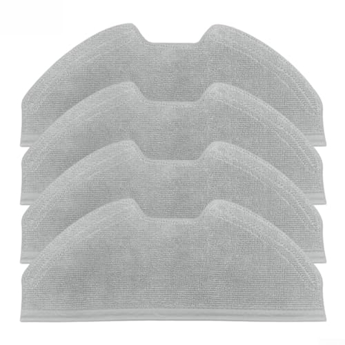 4 Stück Mikrofaser-Wischtücher Ersatz-Mopp-Pads passend für Eufy X8 Pro Serie Roboter-Staubsauger, waschbare und wiederverwendbare Wischtücher (4 Stück)