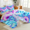 ZTYROLJ Meerjungfrau Bettwäsche 135x200 für Mädchen Kinder,Atmungsaktiv Mermaid kinderbettwäsche 135x200 Bettbezug + 80x80 Kissenbezüge