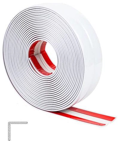 ZOWZOW Wall Molding Trim, 4cm Peel and Stick Wall Trim, L Shape Self Adhesive Edge Protector Strip, Corner Trim for Wall Ceiling Furniture Countertop Frame