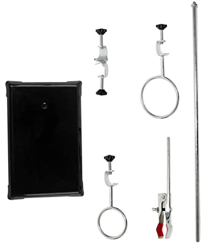 Stand with Clamp Chemistry Laboratory Stand 50cm with 2 Retort Rings Flask Clamp Rod Chemistry Physics Equipment