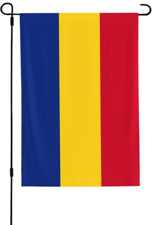 Drapeau de la Roumanie double face 71 x 101 cm Drapeaux de jardin pour accents de paysage