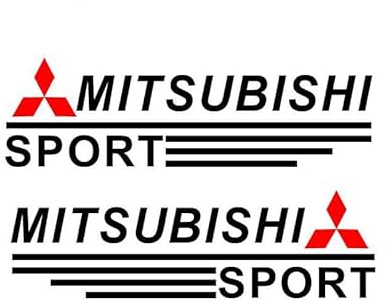 KENANS Auto Emblem Logo Aufkleber für Mitsubishi ASX Colt Turbo Eclipse Cross Outlander Pajero Shogun, Autoaufkleber Emblem Abziehbilder Emblem Auto Zubehör Tuning Sticker,Bla-ck