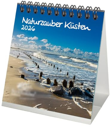 Seelenzauber Naturzauber Küsten Tischkalender 10cm x 10cm für 2026 Urlaub Meer Küste