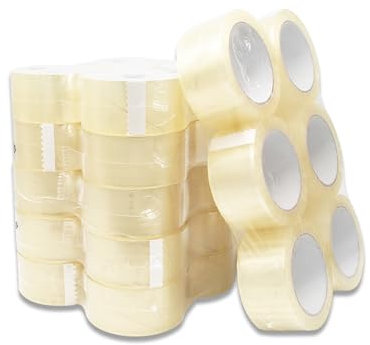 Generisch Lot de 36 rouleaux de ruban adhésif - Déroulement silencieux - Transparent - 66 m - 50 mm - 28 microns