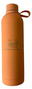 Pro1 Sport & Outdoors 750ml Stainless Steel Water Bottle – Double Insulated Water Bottles Flask for Hot Drink, Cold Drink – Stylish Rubber Coating Finish – Silicone Handle Gym Bottle (Salmon)