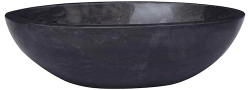 Lavabo de Mármol Negro, Diseño Moderno para Baño y Aseo, Fregadero de Piedra Natural, Resistente y Elegante, Fácil Limpieza, 53x40x15 cm