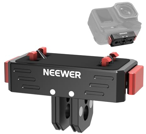 NEEWER Ace Pro 2 Schnellwechsel Halterung kompatibel mit Insta360 AcePro AcePro2, magnetischer Snap On Kamera Adapter mit 1/4Zoll Gewinde, 2 poliger Mount Kompatibel mit GoPro Action Cam Zubehör GP-87