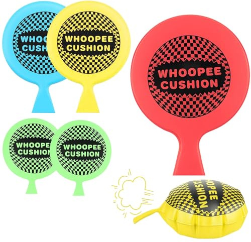 ZHLKHIOP 5-Pack Whoopie Cushion Set with 2 Small, 2 Medium, 1 Large Random Colors, Whoopee Cushions,Practical Joke for Parties