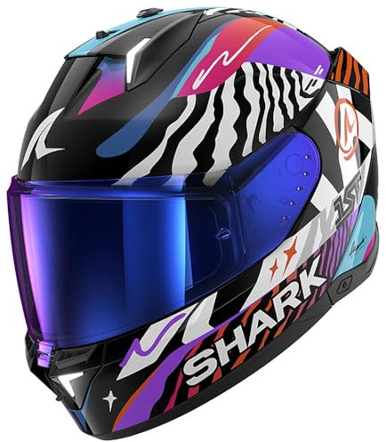 SHARK, Integraler Motorradhelm SKWAL i3 SPEED-FANCY Black White Orange KWO, XXL