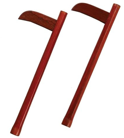 BAY-Sports Kama Budo Echt Holz Halbmond Sichel Kamaki Kampfkunst-Sportgerät Karate Kobudo und Ninjutsu Okinawa Japan Hartholz Trainingskama