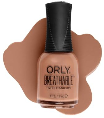 ORLY BREATHABLE Nude Attitude Nagellack 18ml - klassisches, warmes Nude, Hochglanz Finish, Atmungsaktiv, Vegan & 13-Free, Stärkt Nägel mit Arganöl & Vitaminen, Langanhaltend, 1-Step-Maniküre