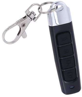 Telecomando Apriporta Garage 433mhz 4 Pulsanti Copia Fissa | Nero in Plastico, Duplicatore Portata Fino a 50m, Batteria 27a Inclusa