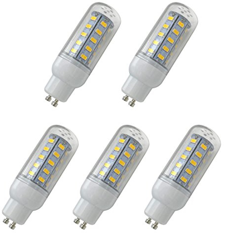Aoxdi 5 Stück LED Mais Licht GU10 6W, Warmweiß, LED Birnen Mais Licht Energiesparlampe 6W GU10, AC220-240V