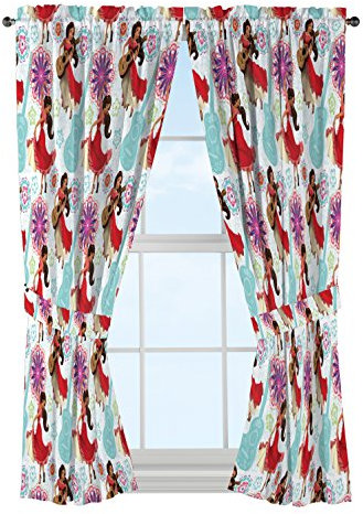 Disney Junior Elena of Avalor 4 Piece Curtain/Drapes Set (2 panels, 2 tiebacks)