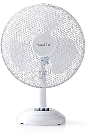 Nedis Fntb10Cwt30 Ventilatore Da Tavolo Diametro 30 Cm 3 Velocità Funzione Oscillazione Bianco