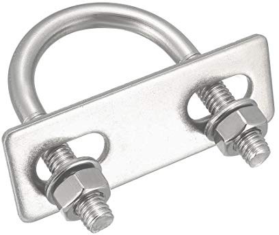 sourcing map 4 Stück Bügelschraube U-Bolzen Bügelbolzen M6 D x 1-1/16 B x 1-7/8 L 304 Edelstahl mit Muttern und Unterlegscheiben