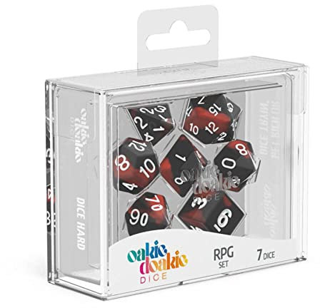 Oakie Doakie Dice Unisex – Erwachsene Würfel RPG-Set Glow in The Dark, Lava, Divers