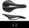 Sella per Bicicletta, MTB, Bici da Corsa, Vela SC Volcano Inserti Reflex 3M Anatomica MORPHOS con Foro Centrale (Total Black)