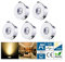 Klein Mini LED Einbaustrahler 1W 5 Stück 230V Deckenstrahler mit Transformator COB Downlights Deckenspots Aluminium 100-120lm 3000K