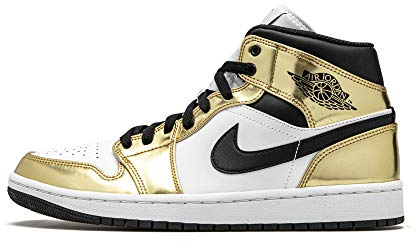 Jordan Air 1 Mid Se Herren Dc1419 700, Metallic Gold/Schwarz-Weiß 44