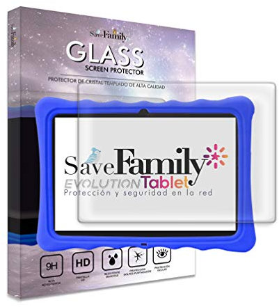 Protector de Pantalla SAVEFAMILY para Tablet Evolution 10 Pulgadas. Cristal Templado, Protección Ocular, Alta Resistencia, Pantalla HD, Resistente a Manchas.