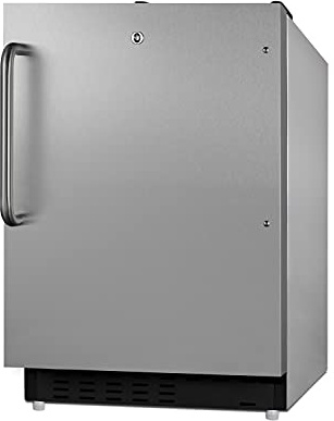 Summit Appliance ALRF49BCSS 20 Wide Built-in Refrigerator-Freezer, ADA Compliant, Adjustable Shelves, 2.68 cu.ft Capacity, Manual Defrost, Adjustable Thermostat, Stainless Steel Door