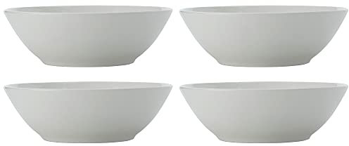 Maxwell & Williams Cashmere Dessert Bowls, Fine Bone China, Coupe Style, 15 cm - White (4 Piece Set of Pudding/Cereal Bowls)