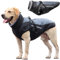 TVMALL Hundejacke Winterweste Winddicht Wasserdicht Hundemantel Kaltwetter Verdicken Warme Mäntel mit Abnehmbarem Geschirr-Design und gefaltetem Pelzkragen, Skianzug für Mittelgroße und Große Hunde