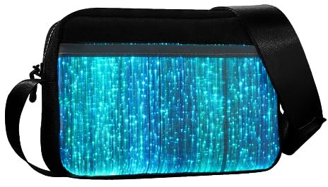lumisonata LED-Umhängetasche, klein, leuchtend, Handtasche, Mini-Schultertasche, leuchtende Geldbörse für Partys, Schwarz, Einheitsgröße