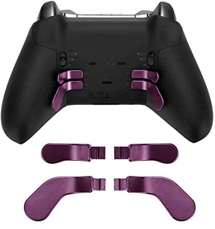 Controller Paddles Premium Edelstahl Metall Material 4 Stück für Elite Controller Paddles Kompatibel mit für One Elite Wireless Controller Series 2.(Violett)