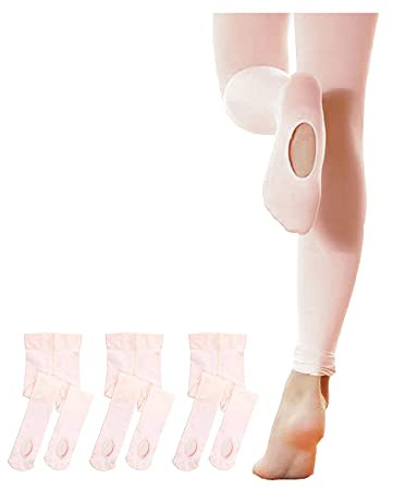 Stelle Girls Women Ballet Dance Convertible Tights Ultra Soft Pro Transition Tights (3BP, 9-14years)
