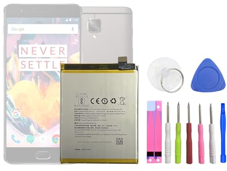HIGHAKKU Ersatzakku Batterie BLP633 kompatibel mit OnePlus 3T A3010, A3003 with Tools