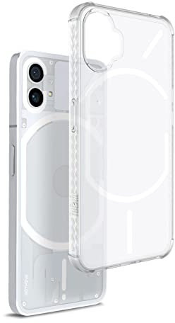 TUDIA SKN kompatibel mit Nothing Phone (1) Hülle, [Verstärkte Ecken] Stoßfest Anti-Vergilbung Dünn Semi-Transparent Matt TPU Schutzhülle für Nothing Phone (1) Handyhülle - Mattiertes Klar