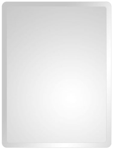 Tula Rectangular Bathroom Mirror Frameless Bevelled Edge Design Wall Mounted Portrait or Landscape - 600mm x 450mm | Plain Mirror