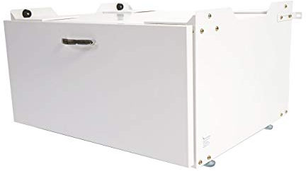 Meuble sous Machine à Laver HWC-E50, Estrade, piédestal, châssis, tiroir 33x61x52cm Blanc