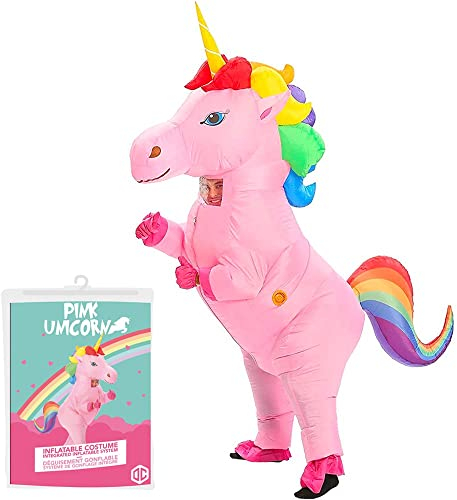 Inflatable Unicorn Disguise XXL | Inflatable Humour Costume | Adult Size 160 to 190cm | Polyester | Pleasant to Wear | Resistant | Inflating System Included | OriginalCup®