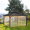 2023 Pavillon, Moskitonetz, Outdoor-Pavillon-Netz, Ersatz, universal, 4 Paneele, Seitenwände mit Reißverschluss, wasserdichtes Moskitonetz, 30,5 x 30,5 cm, Braun