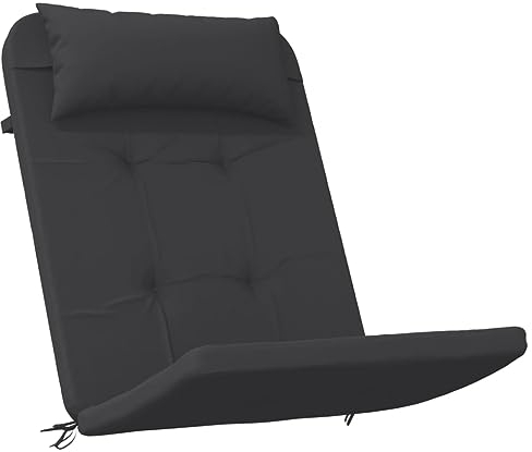 vidaXL Adirondack Auflage 2 STK., Sitzauflage für Gartenmöbel, Wasserabweisendes Sitzkissen, Stuhlkissen Gartenkissen, Schwarz Oxford Gewebe