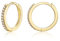 Gold Creolen für Frauen, 925 Sterling Silber Creolen mit Zirkonia, Leicht Klein Huggies Ohrringe Vergoldet Kreolen 8mm
